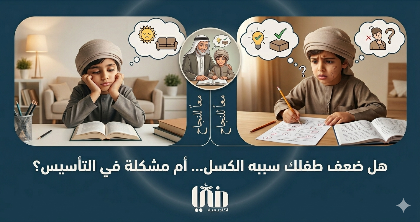 هل ضعف طفلك سببه الكسل… أم مشكلة في التأسيس؟